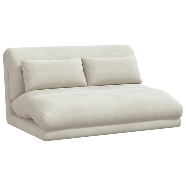 Golvstol Kräm 110 x 82 x 55 cm Sammet