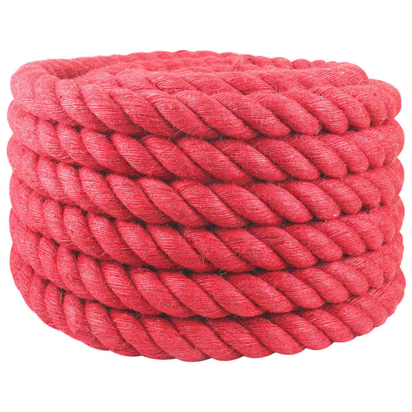 Juterep Röd 100% Tossa jute