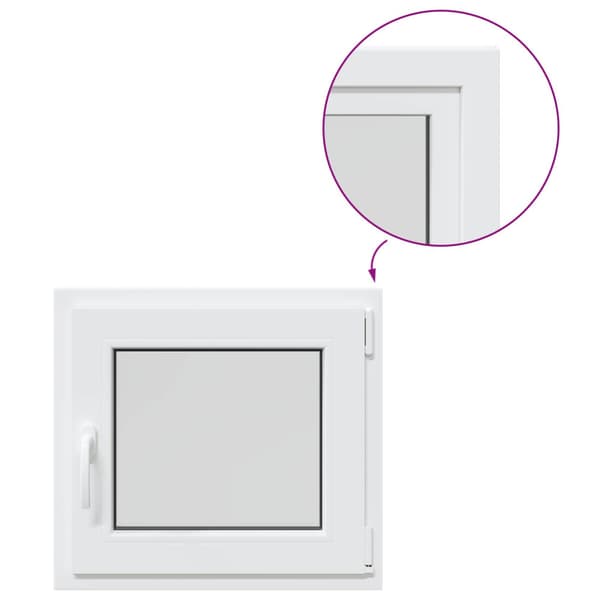 Källarfönster RISOR 60 x 50 cm PVC och glas