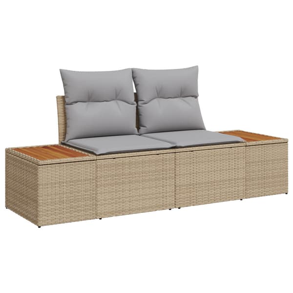 Trädgårdsoffset 10 pcs Beige konstrotting