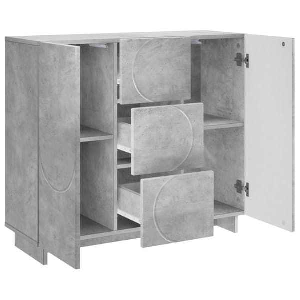 Sideboard Betonggrå 85.5 x 31 x 75 cm Konstruerat trä