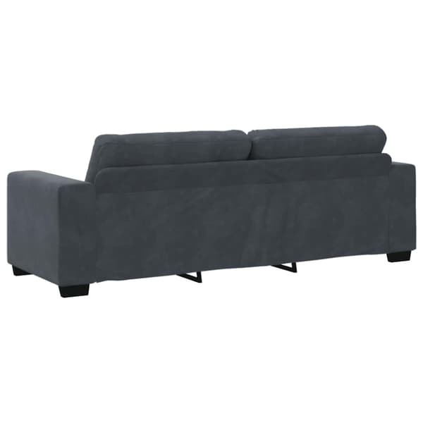 3-sitssoffa mörkgrå 220x78x80 cm sammet