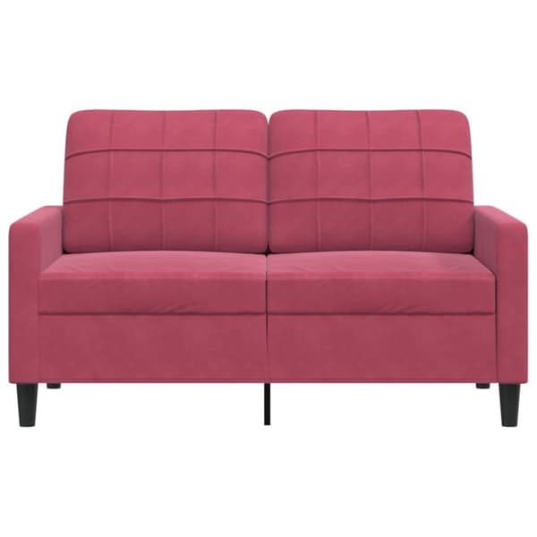 2-sitssoffa vinröd 120 cm sammet