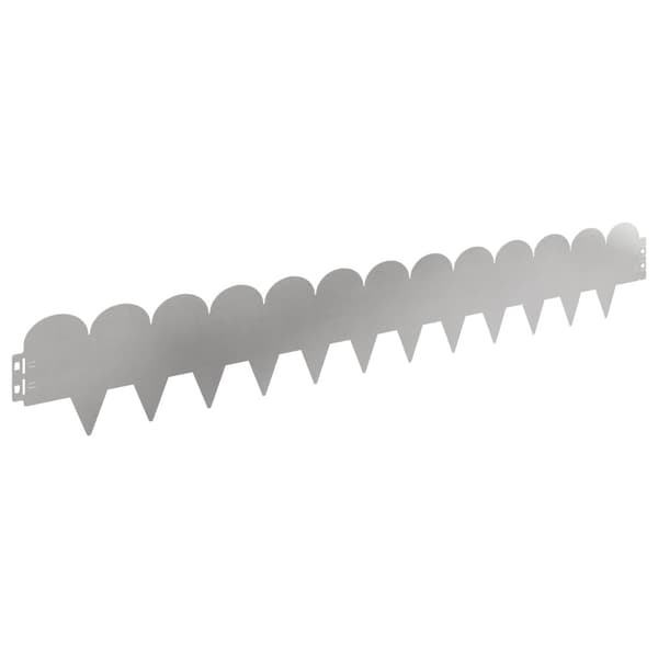 Kant för gräsmatta 30 pcs 103 x 15 cm Stål Silver