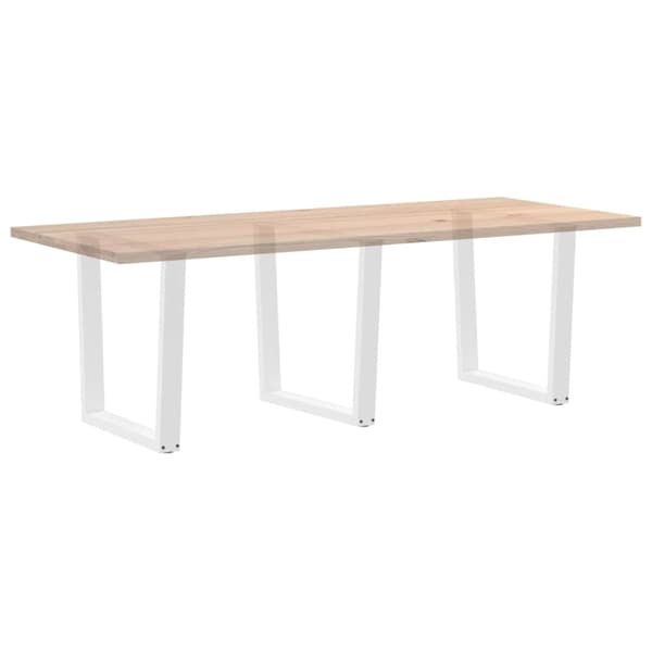 Matbordsben V-formade 3 st vita 80x(72-73,3) cm stål