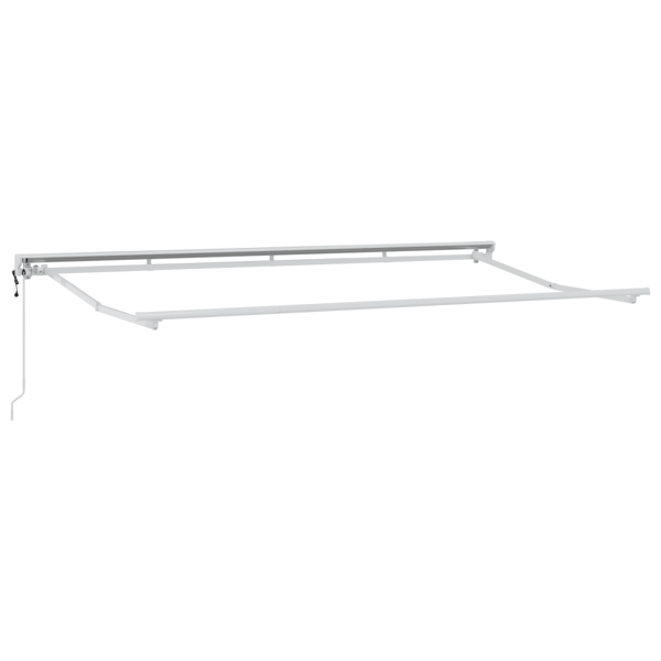 Utfällbar markis Kräm 350 x 200 cm Polyester och aluminium