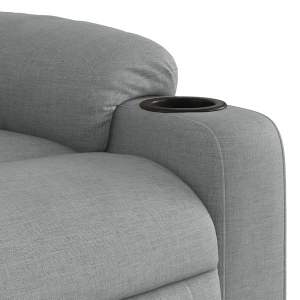 Massagefåtölj ljusgrå tyg