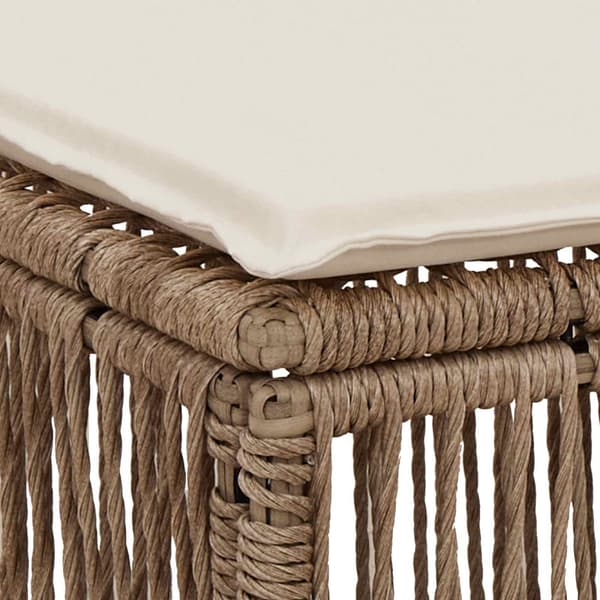 Fotpall Beige konstrotting