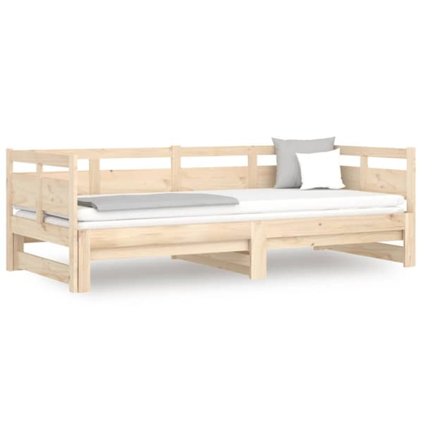 Bäddsoffa massiv furu 2x(80x200) cm