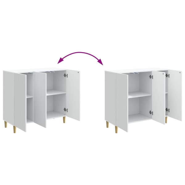 Sideboard Vit 89 x 34,5 x 80 cm Konstruerat trä