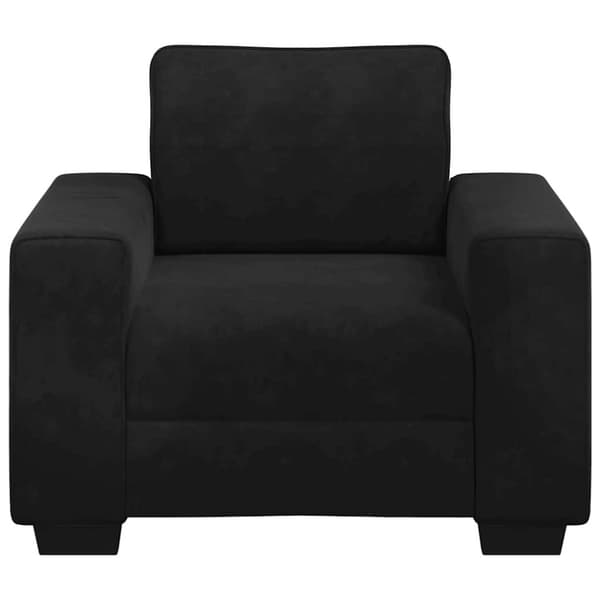 Soffstol svart 100x77x82 cm sammet