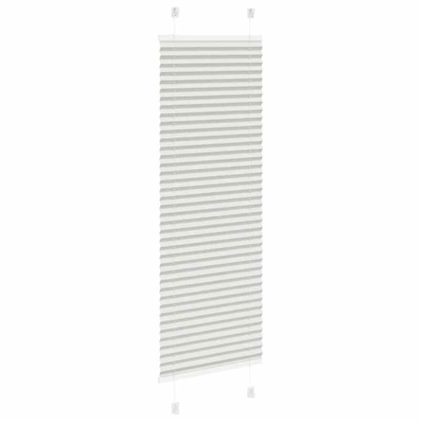 Plisserad persienn ljusgrå 50x100cm tyg bredd 49,4cm polyester