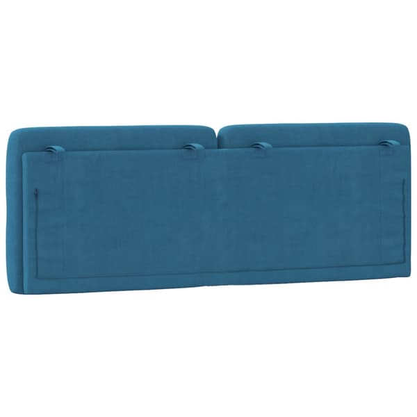 Headboard Cushion Blue 140 cm Velvet