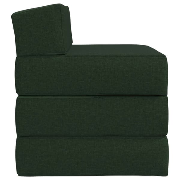 Fällbar Soffbed Mörkgrön 200 x 70 x 15 cm Tyg