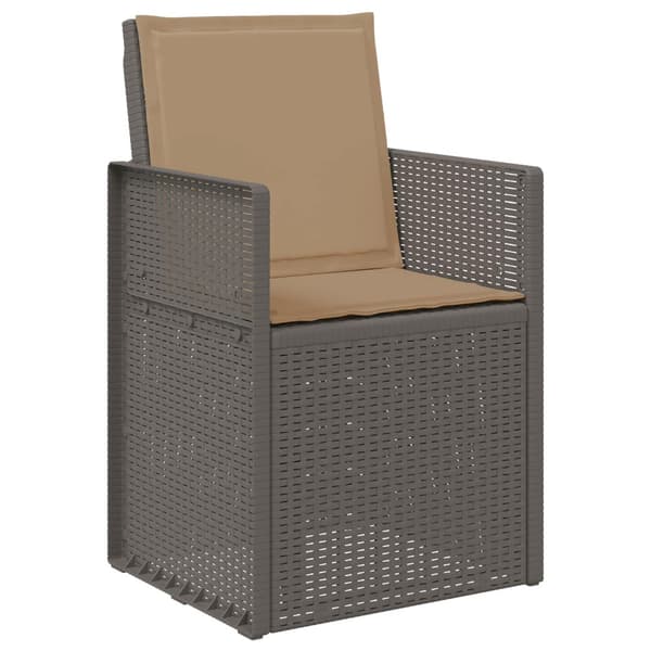 Trädgårdsmatstolar 2 pcs Ljusgrå och Taupe PP