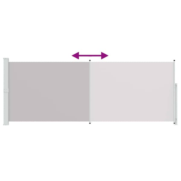 Infällbar sidomarkis 180x500 cm grå