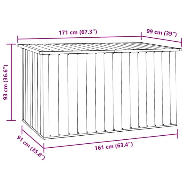 Dynbox antracit 171x99x93 cm
