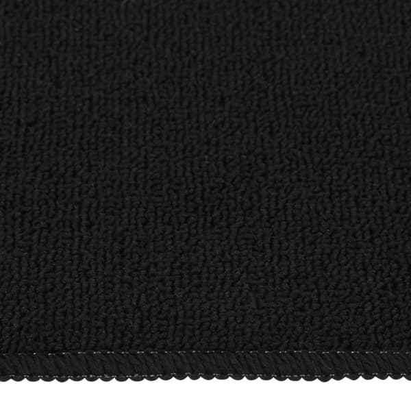 Trappstegsmattor 15 st 75x20 cm svart rektangulär