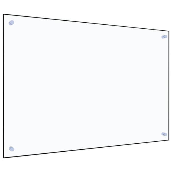 Stänkskydd transparent 90x60 cm härdat glas
