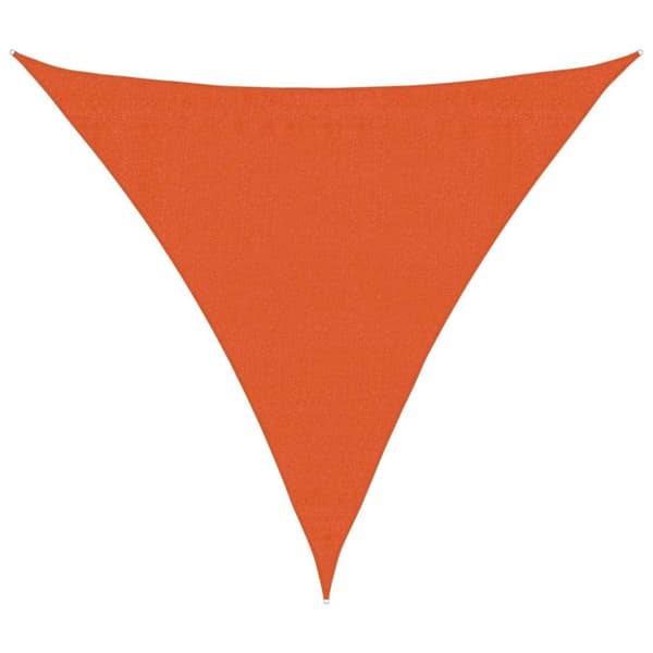 Solsegel 160 g/m² triangulär orange 3,6x3,6x3,6 m HDPE