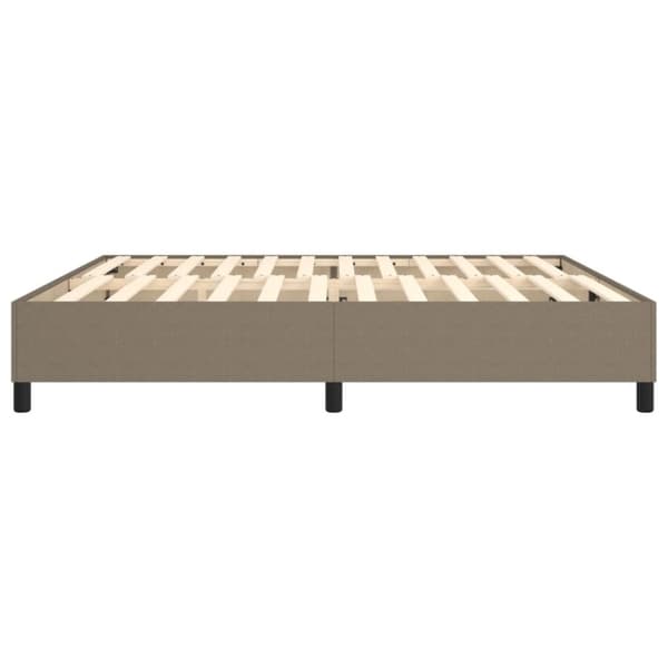 Boxspring-sängram taupe 200x200 cm tyg