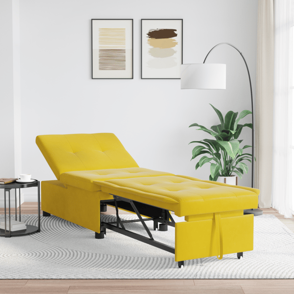 Soffsäng Gul 194 x 67 x 82 cm Sammet
