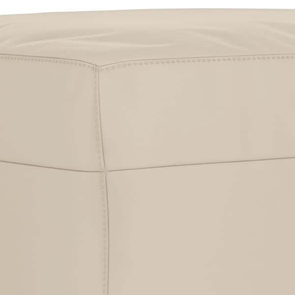 Fotpall Gräddvit 60x50x41 cm mikrofibertyg