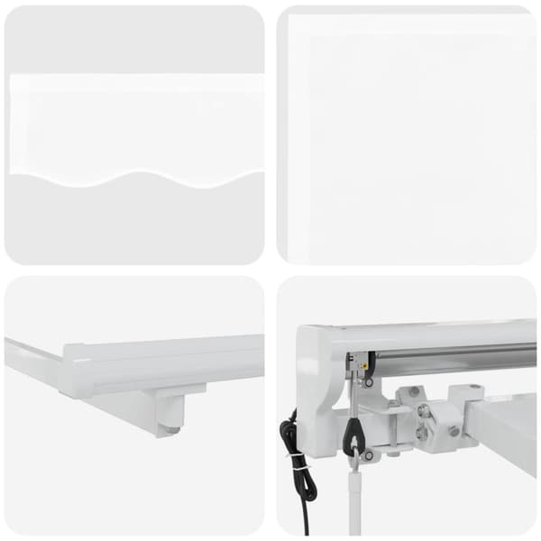 Elektrisk Retraktabel Markis Vit 4,5 × 3,5 m