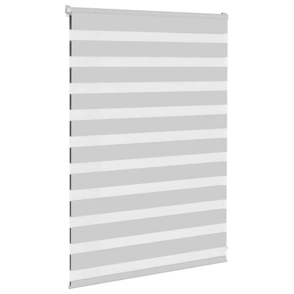 Rullgardin zebra ljusgrå 95x100 cm tyg bredd 90,9 cm polyester