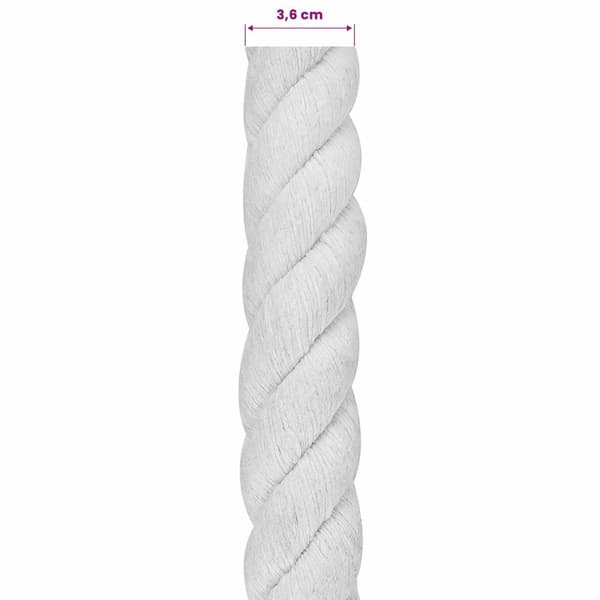 Rep Vit 3,6 x 3,6 x 2500 cm Bomull
