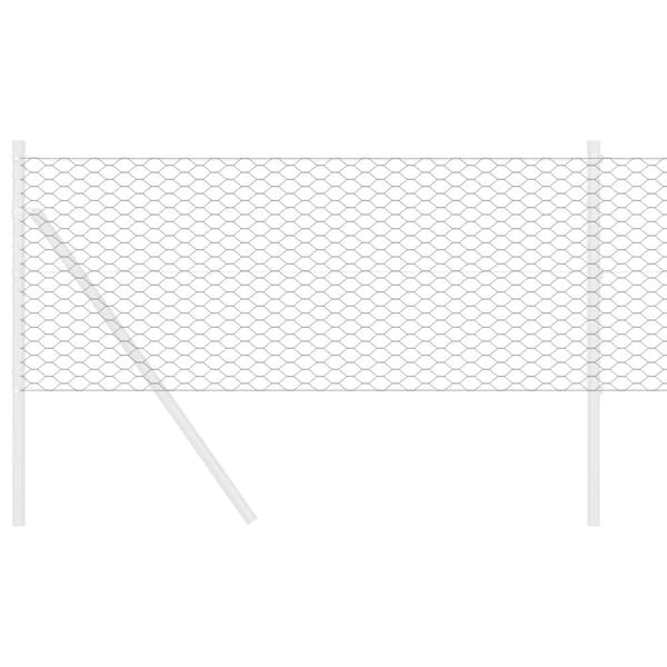 Hexagonstängsel Grå 0,8 x 50 m PVC