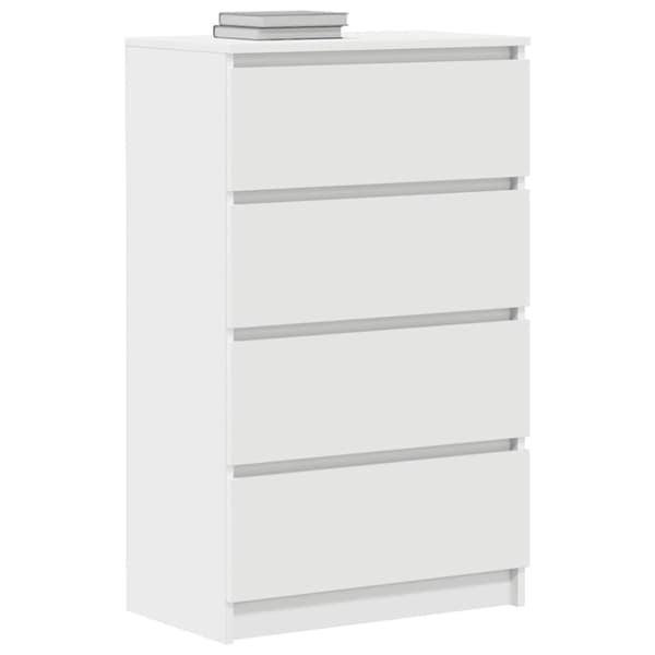 Byrå vit 60x35x98,5 cm konstruerat trä