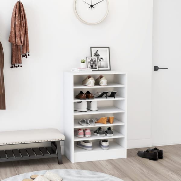 Skoskåp vit 60x35x92 cm konstruerat trä