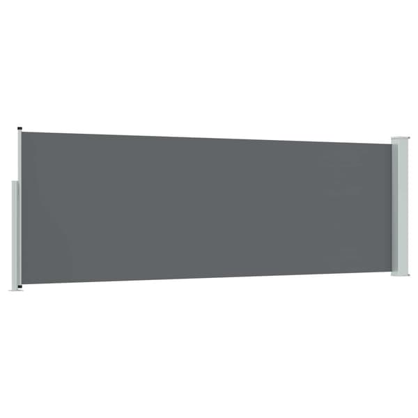 Utfällbar sidomarkis Antracit 500 x 100 cm Polyester