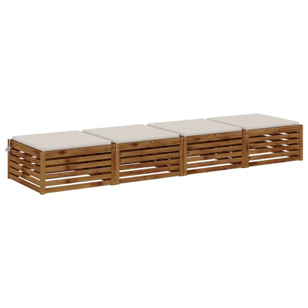 4-delade Sittdynor SOEST 4 st 100% Polyester Vit 80 x 80 x 3 cm