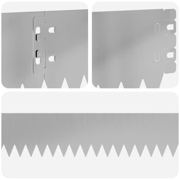 Kant för gräsmatta 50 pcs 103 x 10 cm Stål Silver