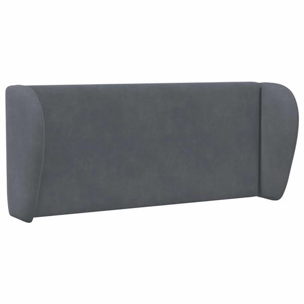 Sänggavel Öra Dämpad Grå 40 x 23 x 6 cm Sammet