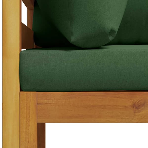 Soffgrupp i moduler med dynor 2 st 2-sits Massivt Akaciaträ