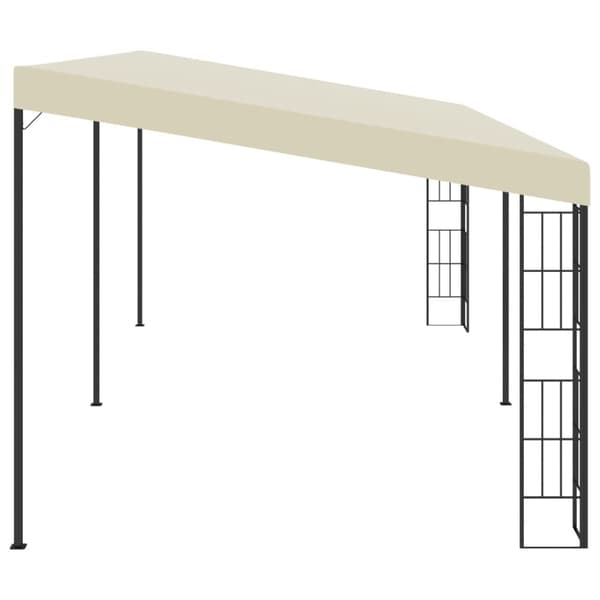 Väggmonterad paviljong 3x6 m gräddvit tyg