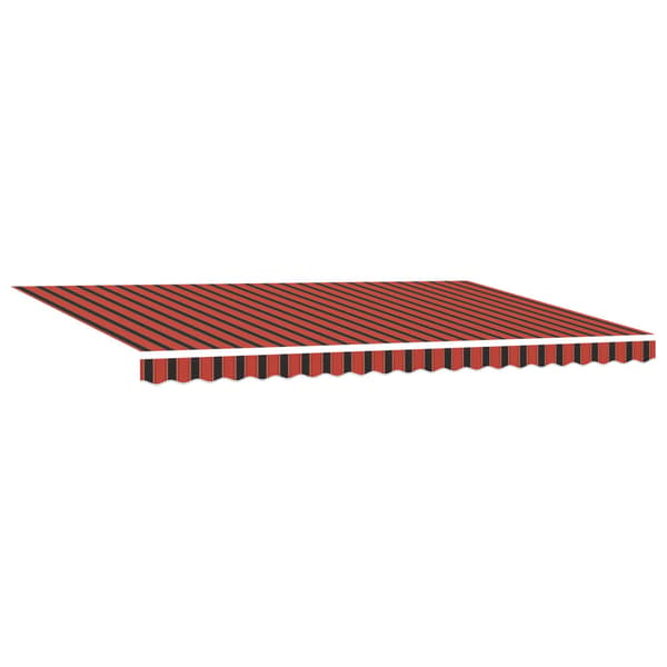 Utfällbar markis Orange och Brunt 500 × 350 cm