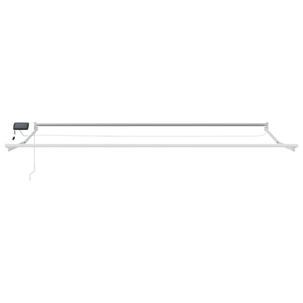 Manuell utdragbar markis med LED-lampor 4 × 3 m