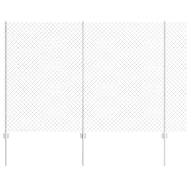Stängsel med stolpe Silver 1,6 x 10 m Stål