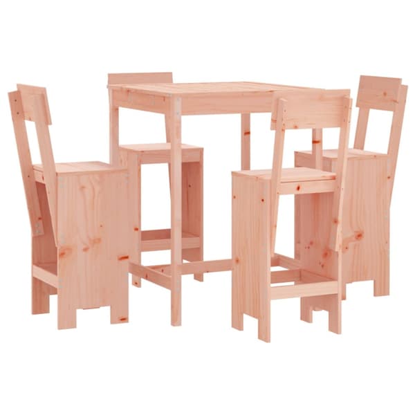 Bistroset 5 delar massivt douglasträ