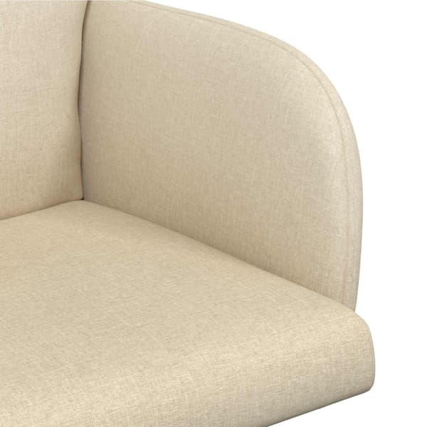 Matstolar 2 pcs Tyg Gräddvit 60 x 56 x 96 cm