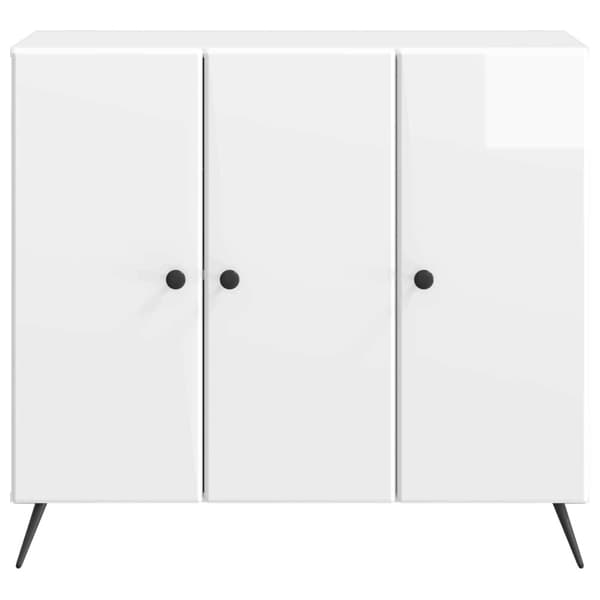 Sideboard Vit högglans 89 x 34,5 x 80 cm Konstruerat trä