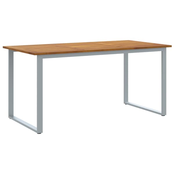 Trädgårdsmöbelset 5 pcs Grå Massivt Akaciaträ