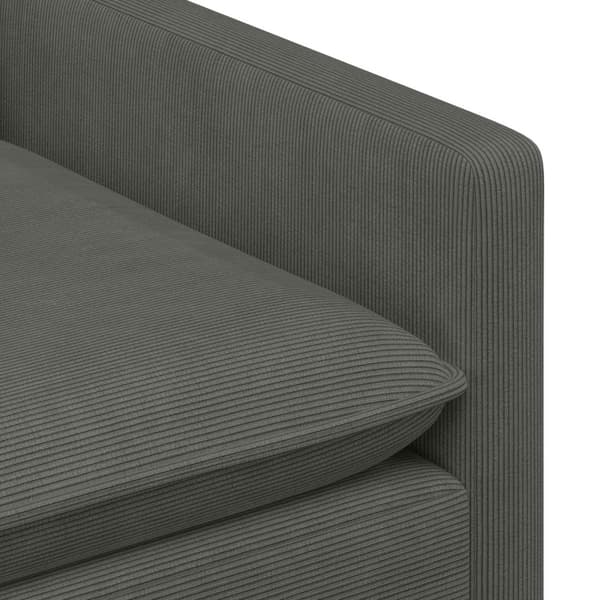 Soffa Mörkgrå 126 x 81 x 87,5 cm Tyg