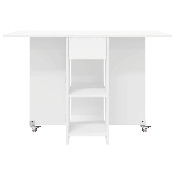 Matbord 115 x 70 x 75 cm Konstruerat trä Vit Rektangulär
