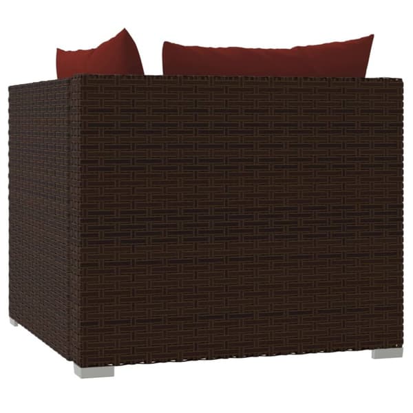 Soffa 2-sits med dynor konstrotting brun