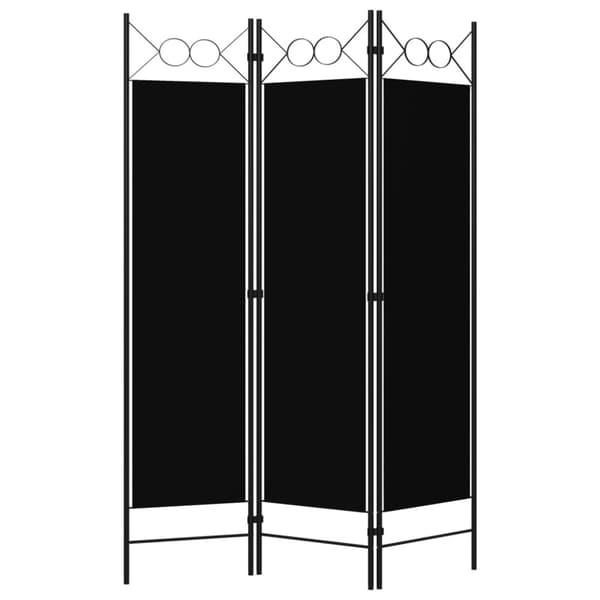 Rumsavdelare 3 paneler svart 120x180 cm